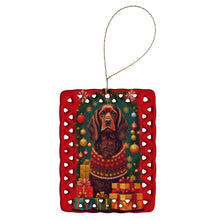 Load image into Gallery viewer, Field Spaniel Holiday Christmas Porcelain Ornament