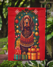 Load image into Gallery viewer, Field Spaniel Holiday Christmas Garden Flag – Outdoor Decorative Yard Flag