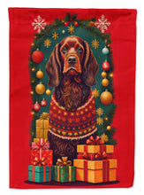 Load image into Gallery viewer, Field Spaniel Holiday Christmas Garden Flag – Outdoor Decorative Yard Flag