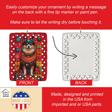 Load image into Gallery viewer, Finnish Lapphund Holiday Christmas Porcelain Ornament