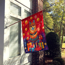 Load image into Gallery viewer, Finnish Spitz Holiday Christmas House Flag