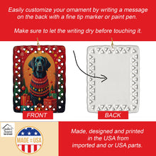 Load image into Gallery viewer, Flat-Coated Retriever Holiday Christmas Porcelain Ornament