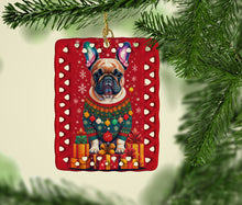 Load image into Gallery viewer, French Bulldog Holiday Christmas Porcelain Ornament
