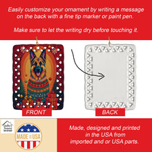 Load image into Gallery viewer, German Shepherd Holiday Christmas Porcelain Ornament