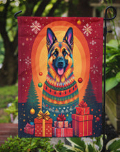 Load image into Gallery viewer, German Shepherd Holiday Christmas Garden Flag – Outdoor Decorative Yard Flag