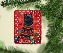 Load image into Gallery viewer, German Spitz Holiday Christmas Porcelain Ornament