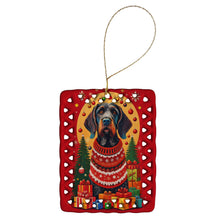 Load image into Gallery viewer, German Wirehaired Pointer Holiday Christmas Porcelain Ornament