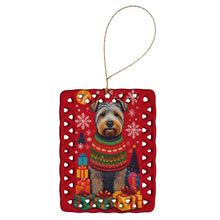 Load image into Gallery viewer, Glen of Imaal Terrier Holiday Christmas Porcelain Ornament
