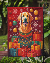 Load image into Gallery viewer, Golden Retriever Holiday Christmas Garden Flag – Outdoor Decorative Yard Flag