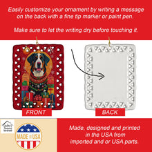 Load image into Gallery viewer, Greater Swiss Mountain Dog Holiday Christmas Porcelain Ornament