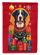 Load image into Gallery viewer, Greater Swiss Mountain Dog Holiday Christmas Garden Flag – Outdoor Decorative Yard Flag