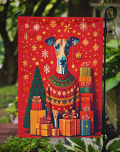 Load image into Gallery viewer, Greyhound Holiday Christmas Garden Flag – Outdoor Decorative Yard Flag