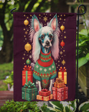 Load image into Gallery viewer, Chinese Crested Holiday Christmas Garden Flag – Outdoor Decorative Yard Flag