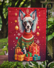 Load image into Gallery viewer, Chinese Crested Holiday Christmas Garden Flag – Outdoor Decorative Yard Flag