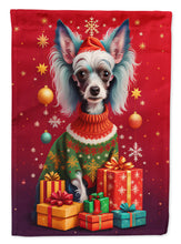 Load image into Gallery viewer, Chinese Crested Holiday Christmas Garden Flag – Outdoor Decorative Yard Flag