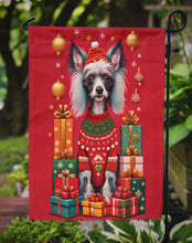 Load image into Gallery viewer, Chinese Crested Holiday Christmas Garden Flag – Outdoor Decorative Yard Flag