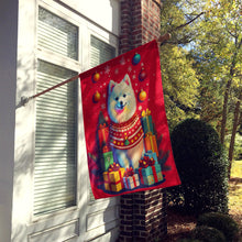 Load image into Gallery viewer, Japanese Spitz Holiday Christmas House Flag