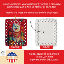 Load image into Gallery viewer, Japanese Spitz Holiday Christmas Porcelain Ornament