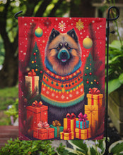 Load image into Gallery viewer, Keeshond Holiday Christmas Garden Flag – Outdoor Decorative Yard Flag