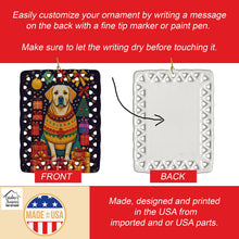 Load image into Gallery viewer, Labrador Retriever Holiday Christmas Porcelain Ornament