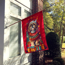 Load image into Gallery viewer, Lhasa Apso Holiday Christmas House Flag