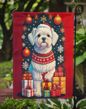 Load image into Gallery viewer, Maltese Holiday Christmas Garden Flag – Outdoor Decorative Yard Flag