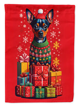 Load image into Gallery viewer, Miniature Pinscher Holiday Christmas House Flag