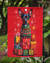 Load image into Gallery viewer, Miniature Pinscher Holiday Christmas Garden Flag – Outdoor Decorative Yard Flag