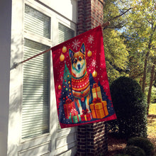 Load image into Gallery viewer, Norwegian Buhund Holiday Christmas House Flag