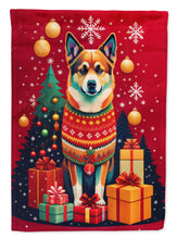 Load image into Gallery viewer, Norwegian Buhund Holiday Christmas House Flag
