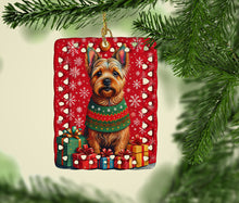 Load image into Gallery viewer, Norwich Terrier Holiday Christmas Porcelain Ornament