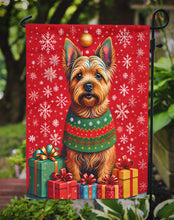 Load image into Gallery viewer, Norwich Terrier Holiday Christmas Garden Flag – Outdoor Decorative Yard Flag