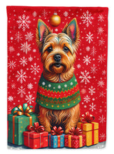 Load image into Gallery viewer, Norwich Terrier Holiday Christmas Garden Flag – Outdoor Decorative Yard Flag
