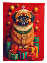 Load image into Gallery viewer, Pekingese Holiday Christmas House Flag