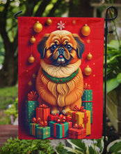 Load image into Gallery viewer, Pekingese Holiday Christmas Garden Flag – Outdoor Decorative Yard Flag