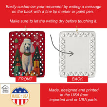 Load image into Gallery viewer, Poodle Holiday Christmas Porcelain Ornament