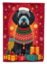 Load image into Gallery viewer, Portuguese Water Dog Holiday Christmas Garden Flag – Outdoor Decorative Yard Flag