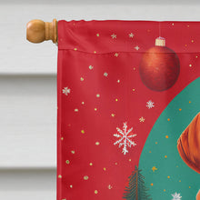 Load image into Gallery viewer, Red Redbone Coonhound Holiday Christmas House Flag