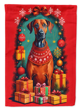 Load image into Gallery viewer, Rhodesian Ridgeback Holiday Christmas Garden Flag – Outdoor Decorative Yard Flag