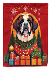 Load image into Gallery viewer, Saint Bernard Holiday Christmas Garden Flag – Outdoor Decorative Yard Flag