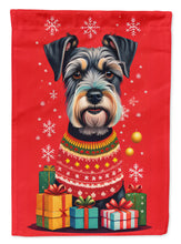 Load image into Gallery viewer, Schnauzer Holiday Christmas House Flag