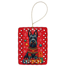 Load image into Gallery viewer, Scottish Terrier Holiday Christmas Porcelain Ornament