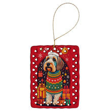 Load image into Gallery viewer, Sealyham Terrier Holiday Christmas Porcelain Ornament