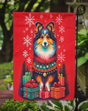 Load image into Gallery viewer, Sheltie Holiday Christmas Garden Flag – Outdoor Decorative Yard Flag