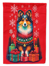 Load image into Gallery viewer, Sheltie Holiday Christmas Garden Flag – Outdoor Decorative Yard Flag