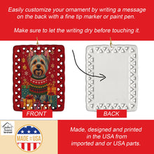 Load image into Gallery viewer, Silky Terrier Holiday Christmas Porcelain Ornament