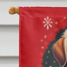 Load image into Gallery viewer, Tibetan Spaniel Holiday Christmas House Flag
