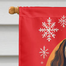Load image into Gallery viewer, Tibetan Terrier Holiday Christmas House Flag
