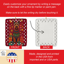 Load image into Gallery viewer, Welsh Terrier Holiday Christmas Porcelain Ornament