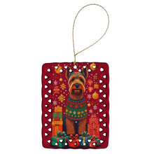 Load image into Gallery viewer, Welsh Terrier Holiday Christmas Porcelain Ornament